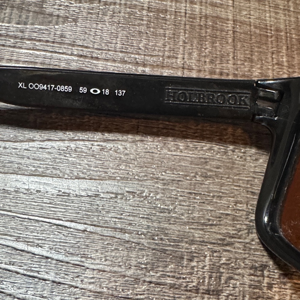 Oakley Holbrook Black Frame Sunglasses with Red Orange Mirrored Lenses - Picture 7 of 11